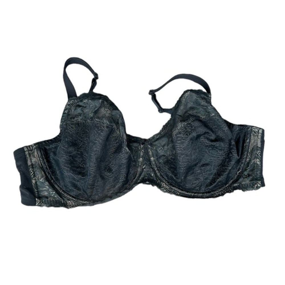 Cacique Black Lacy Underwire Bra 50 D